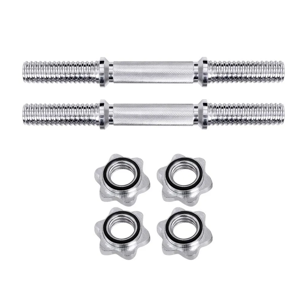 45cm Dumbbell Bar Solid Steel Pair Gym Home Exercise Fitness 150KG Capacity