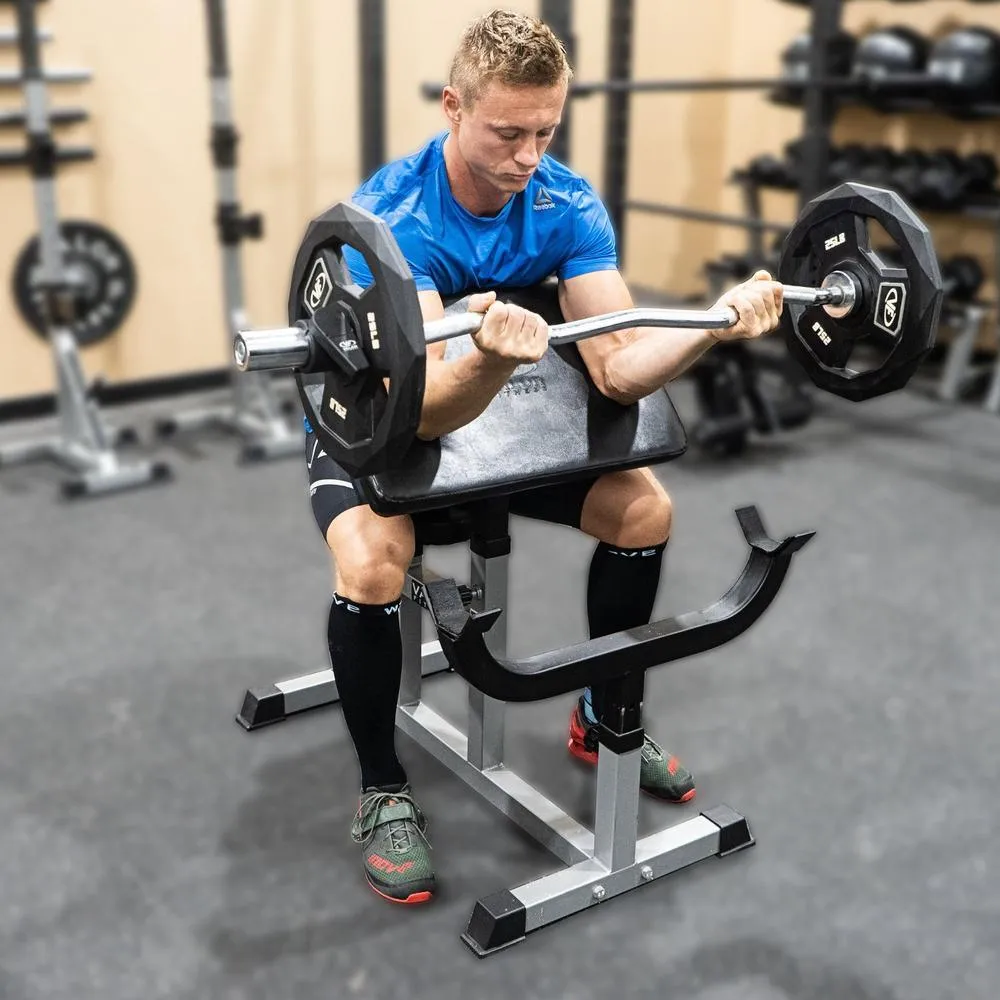 Adjustable Seated Preacher Curl Bench