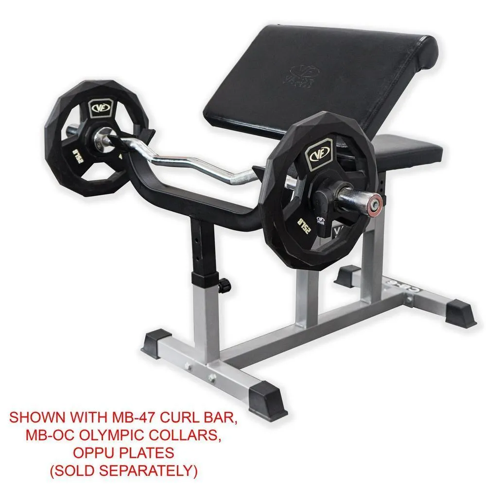 Adjustable Seated Preacher Curl Bench