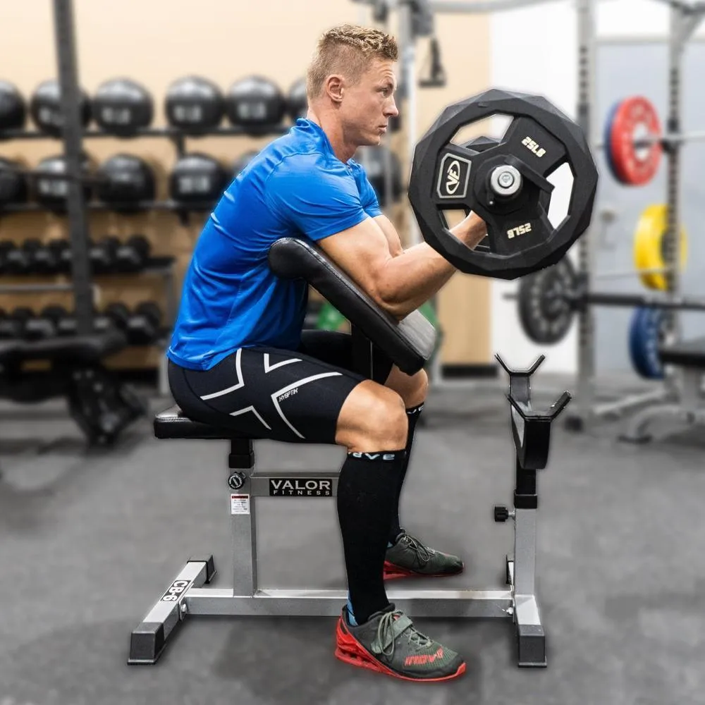 Adjustable Seated Preacher Curl Bench