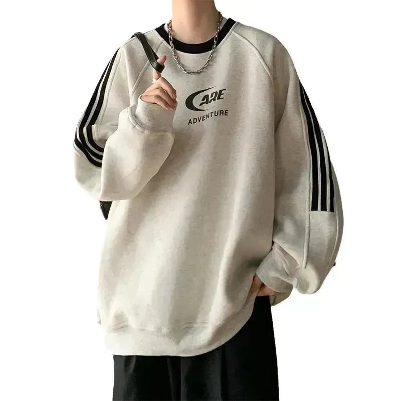 American Teenagers Casual Oversized Hoodie Pullover tops sweatshirt for men