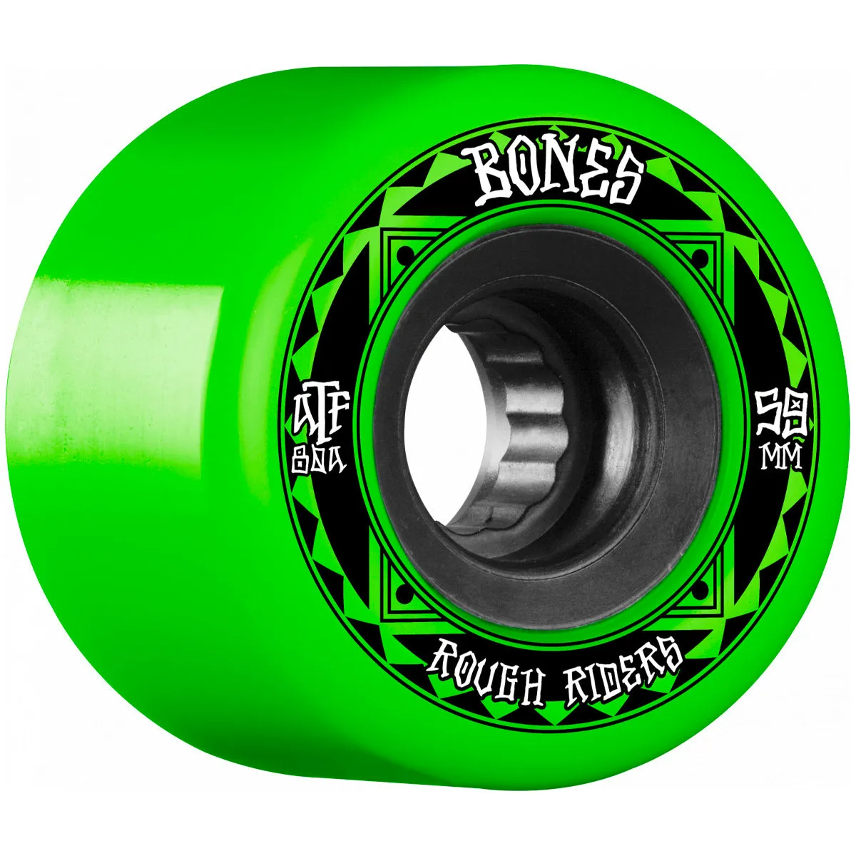 Bones - Rough Riders Runners Green 59MM 80A ATF Skateboard Wheels