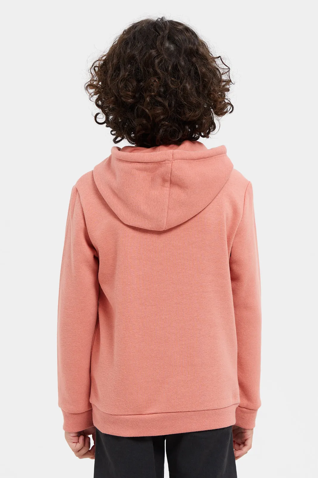 Boys Apricot Hooded Sweatshirt