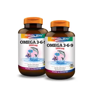 [Bundle of 2] Holistic Way Premium Fish Oil Omega 3-6-9 1200mg (100 Softgels)