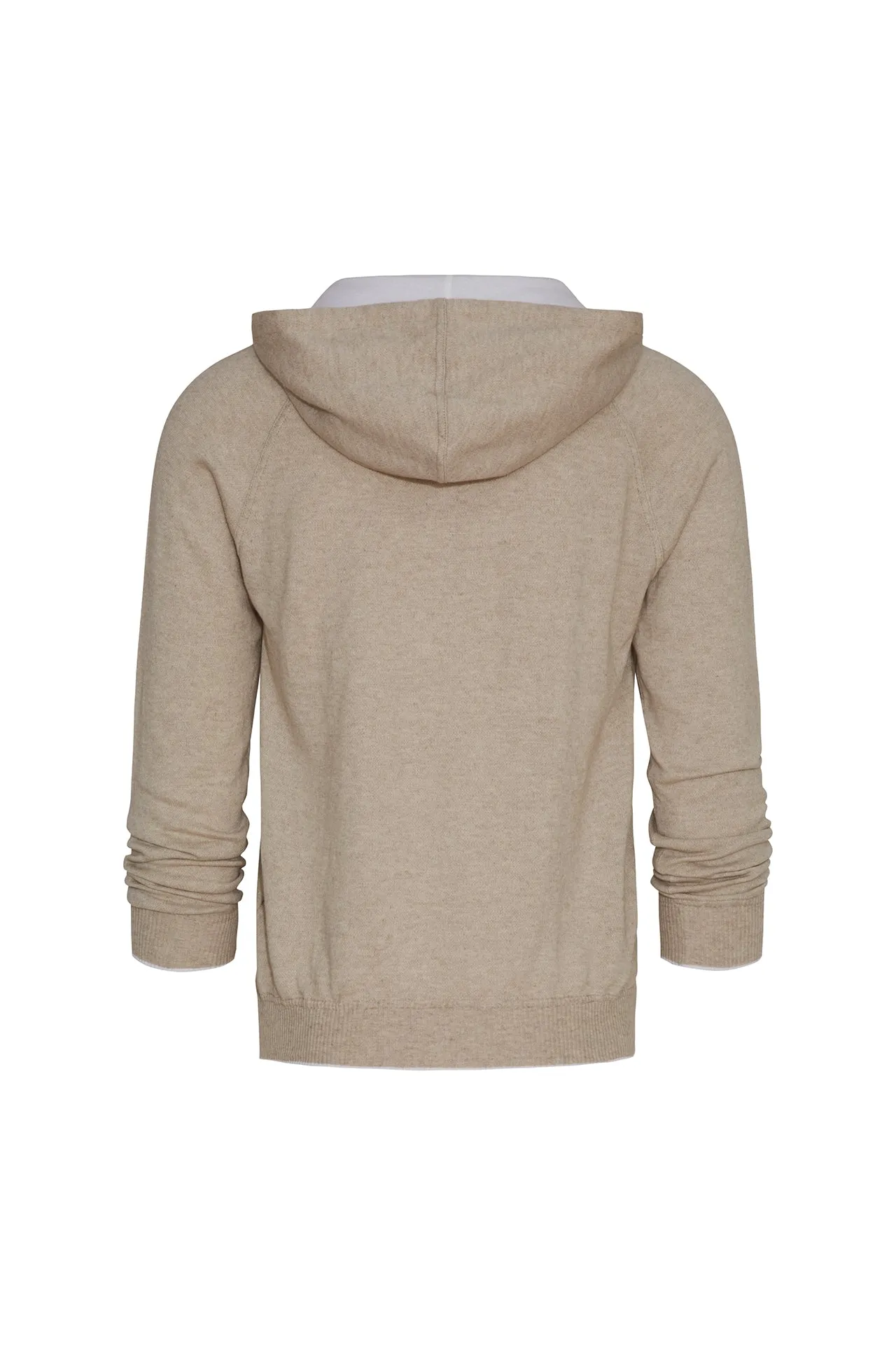 Cashmere-Blend Knit Hooded Sweater & Jogger in Medium Grey