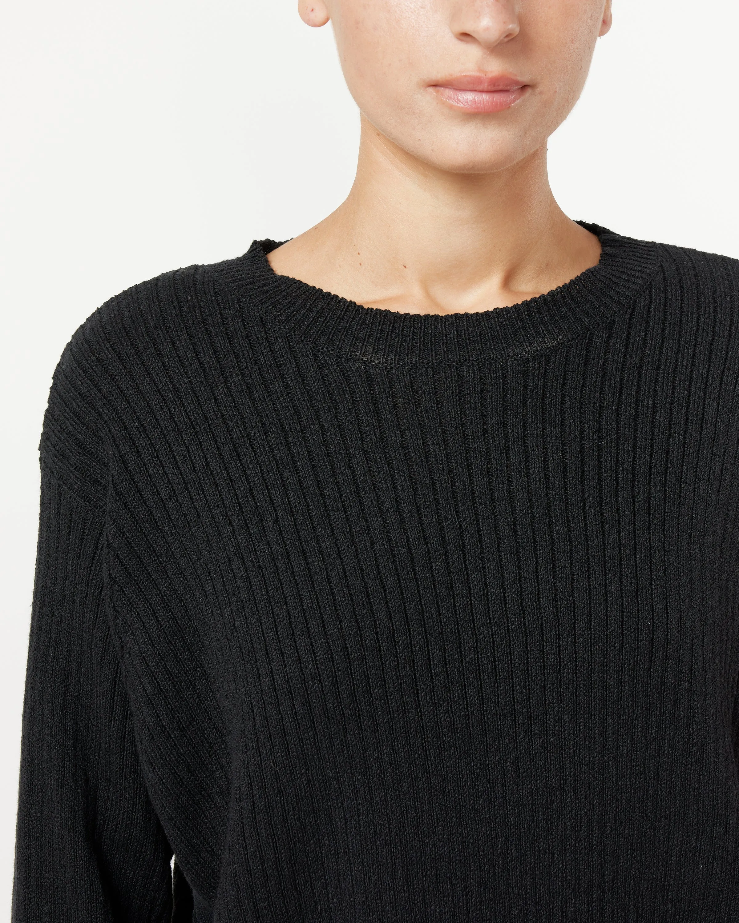 Cotton Sweater in Black