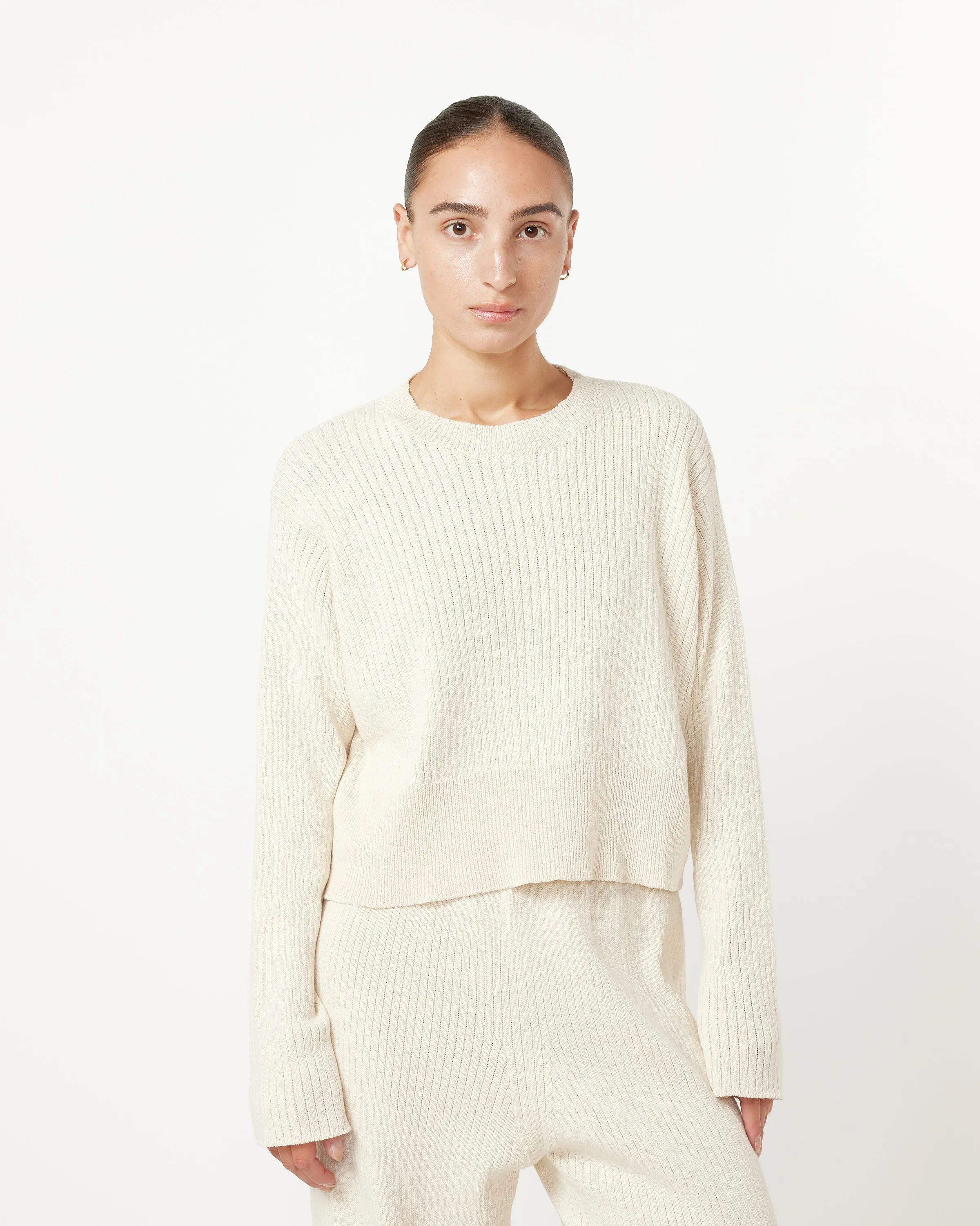 Cotton Sweater in Natural