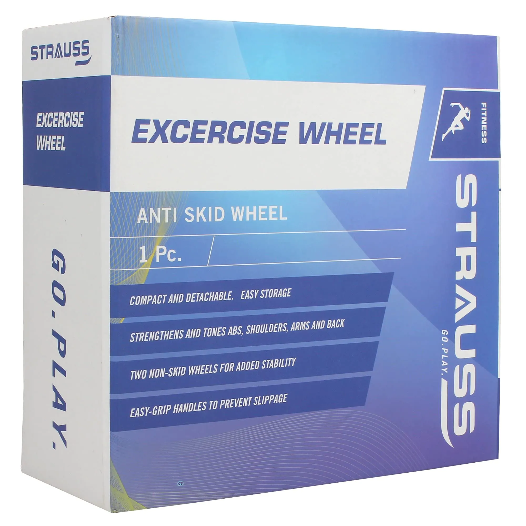 Double Ab WheelRoller With Knee Pad|Abs Roller|Exercise Roller Wheel (Pack of 2)