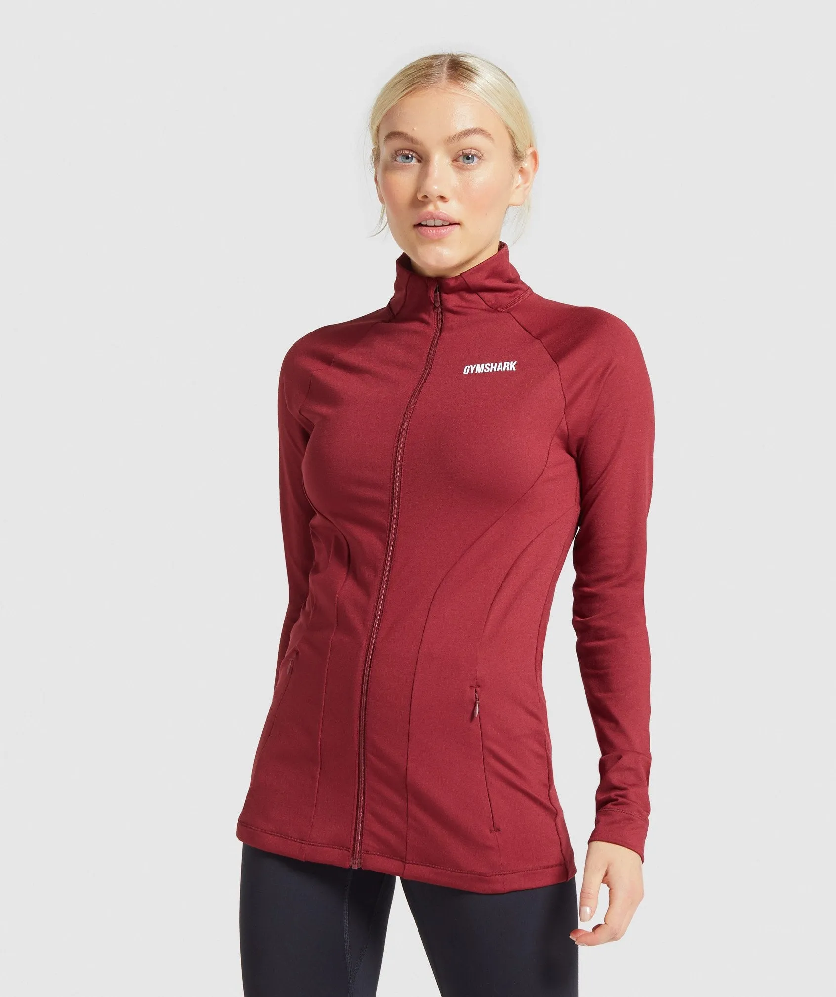 Gymshark Training Zip Up Jacket - Claret