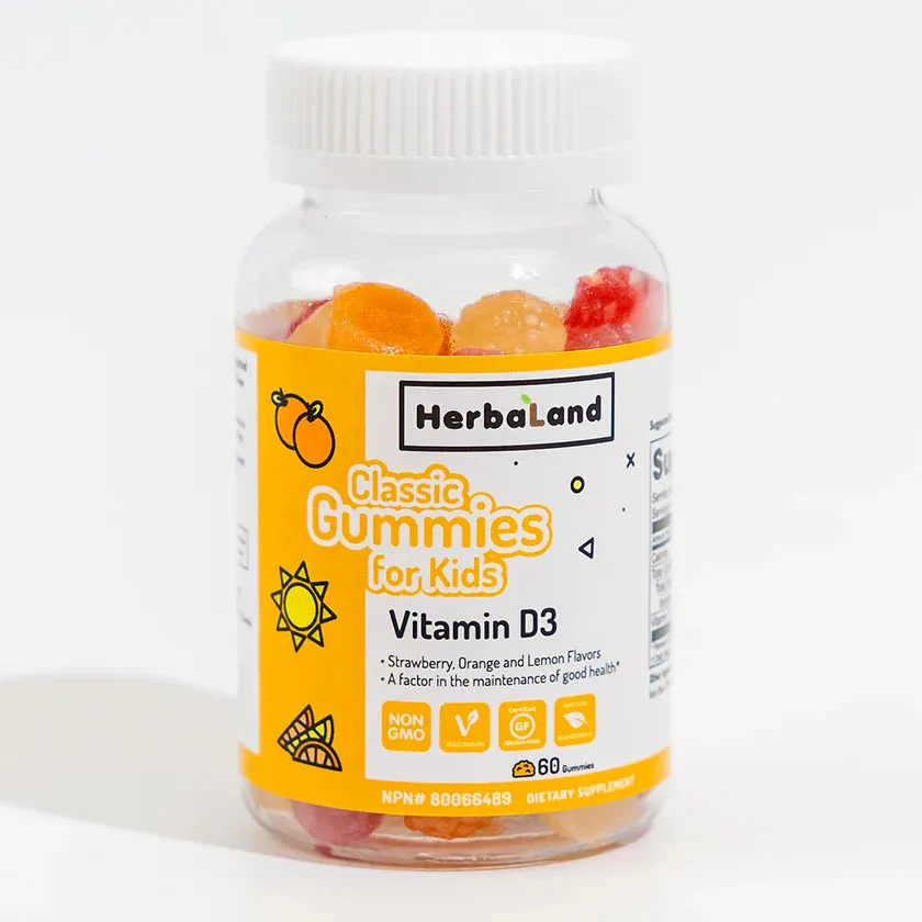 Herbaland Classic Gummies for Kids (Vitamin D3) 60's