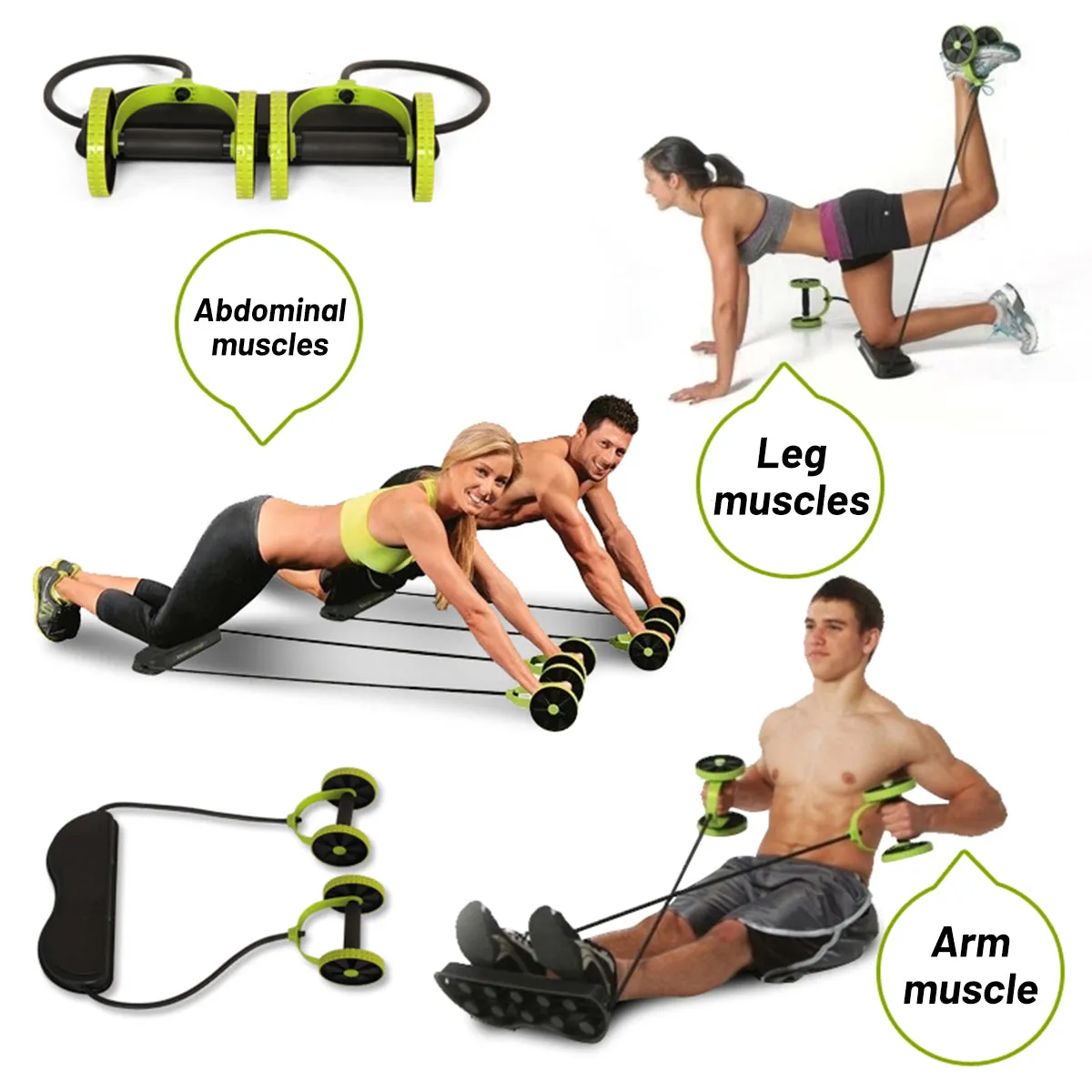 Home Exercise Equipment Rollers Four Wheels Exercise Equipment Core Pull Rope Ab