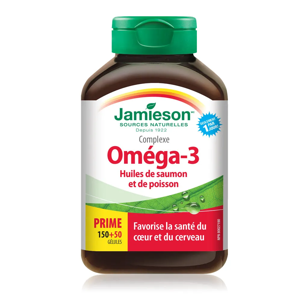 Jamieson Salmon & Fish Oils Omega-3 Complex Softgels, 1,000 mg