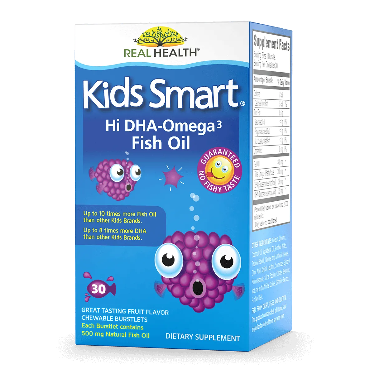 Kids Smart Hi DHA Omega-3 Fish Oil Chewable Burstlets – 30ct