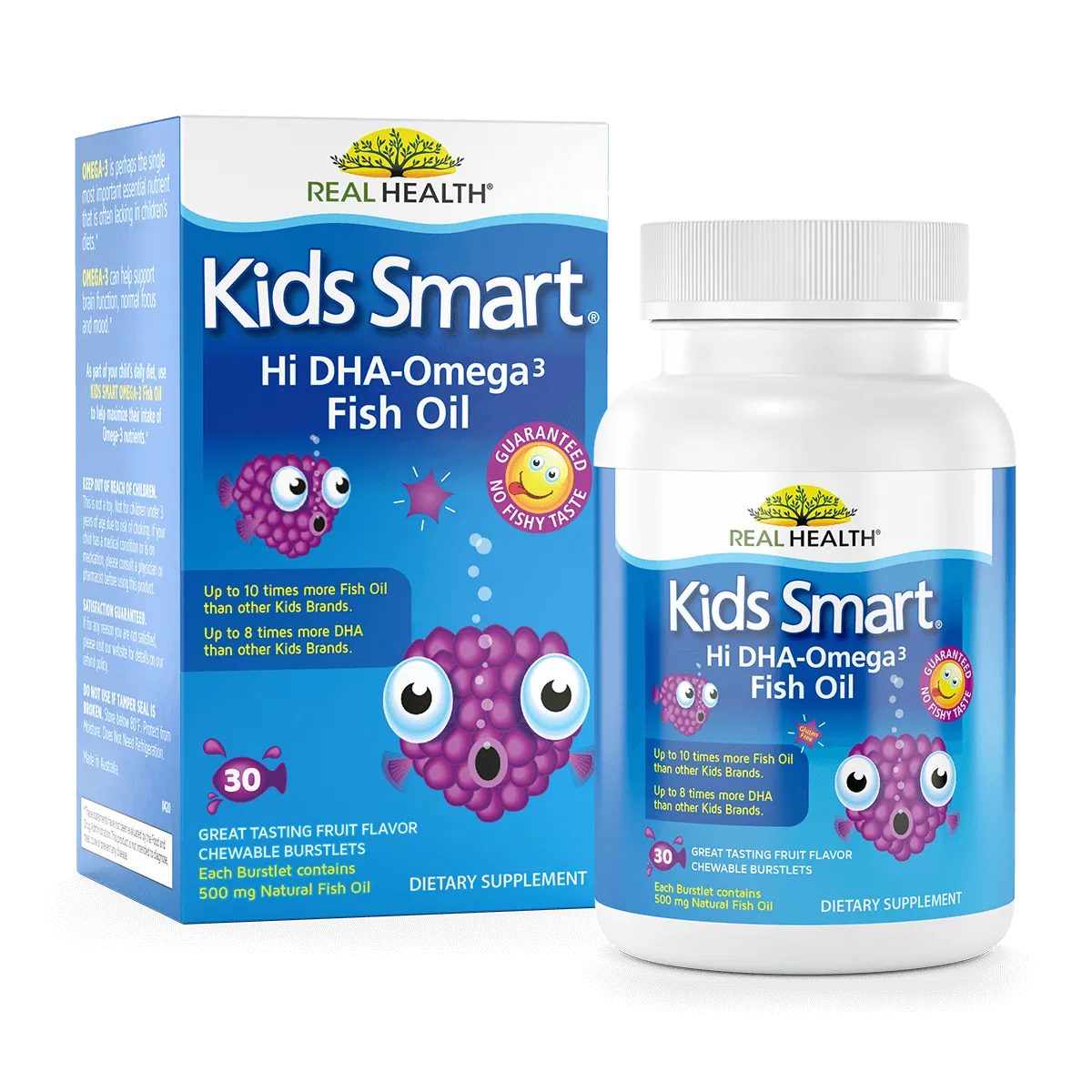 Kids Smart Hi DHA Omega-3 Fish Oil Chewable Burstlets – 30ct