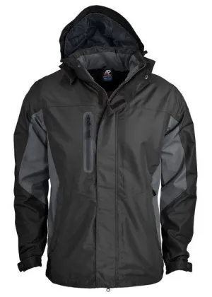 Mens Sheffield Waterproof Jacket - Black/Grey