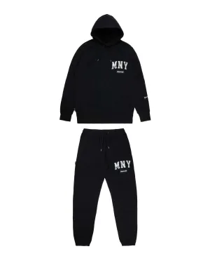 Money Camo Fill Hood Tracksuit Black