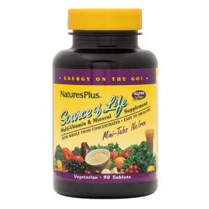 Nature's Plus Source of Life Multivitamin Mini-Tabs No Iron