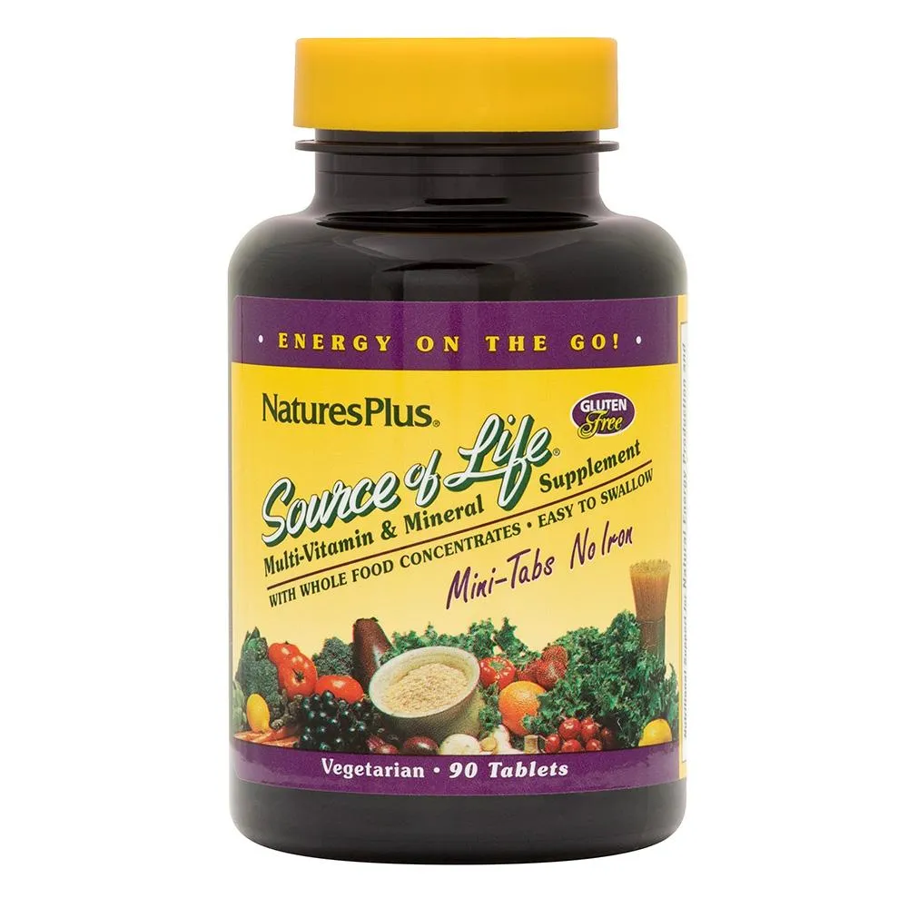 Nature's Plus Source of Life Multivitamin Mini-Tabs No Iron