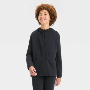 New - Boys' Waffle Hooded Sweatshirt - All In Motion Black M