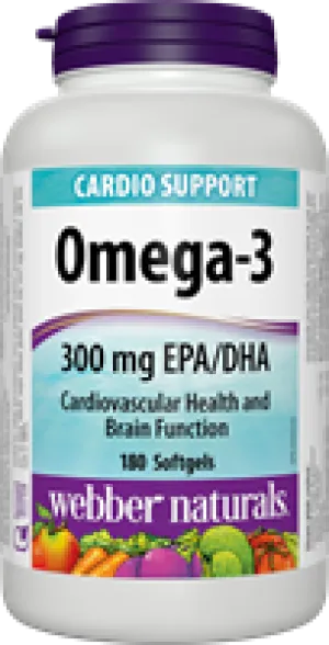 Omega-3 Fish Oils, 1000 mg (EPA 180, DHA 120), 180 softgels/BONUS! 180 30 softgels