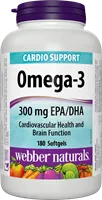 Omega-3 Fish Oils, 1000 mg (EPA 180, DHA 120), 180 softgels/BONUS! 180 30 softgels