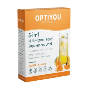 Optiyou 5-in-1 Multivitamin Orange Flavour 8 Sachets