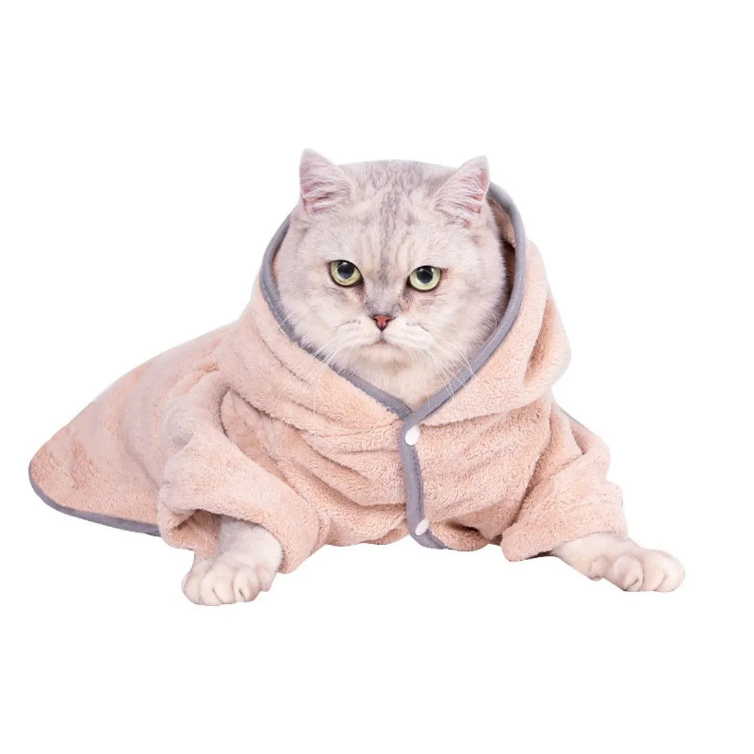 Ozzie - Hooded Cat Bathrobe