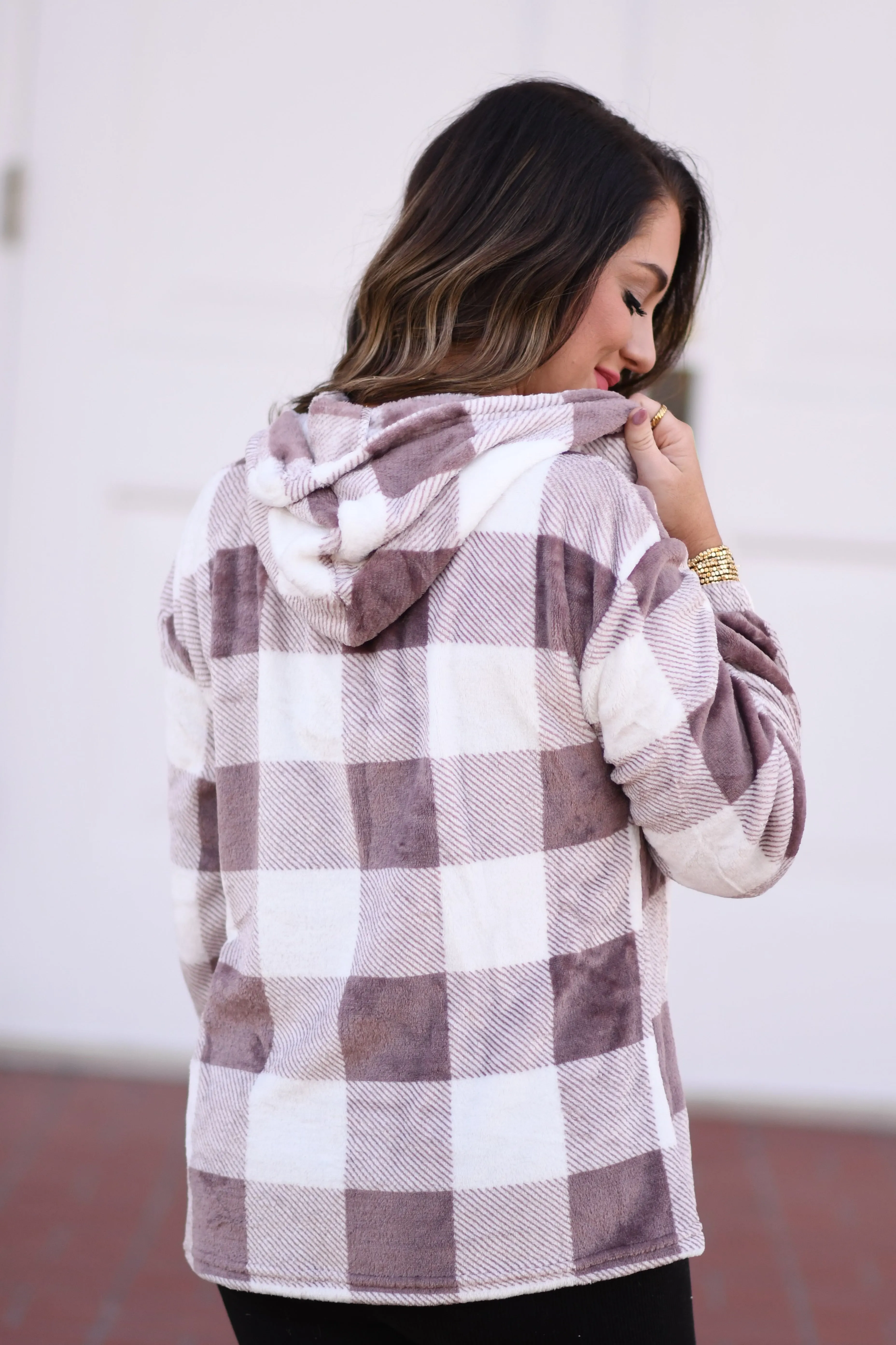 Pre-Order Brown Checkered Pullover