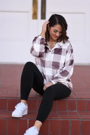 Pre-Order Brown Checkered Pullover