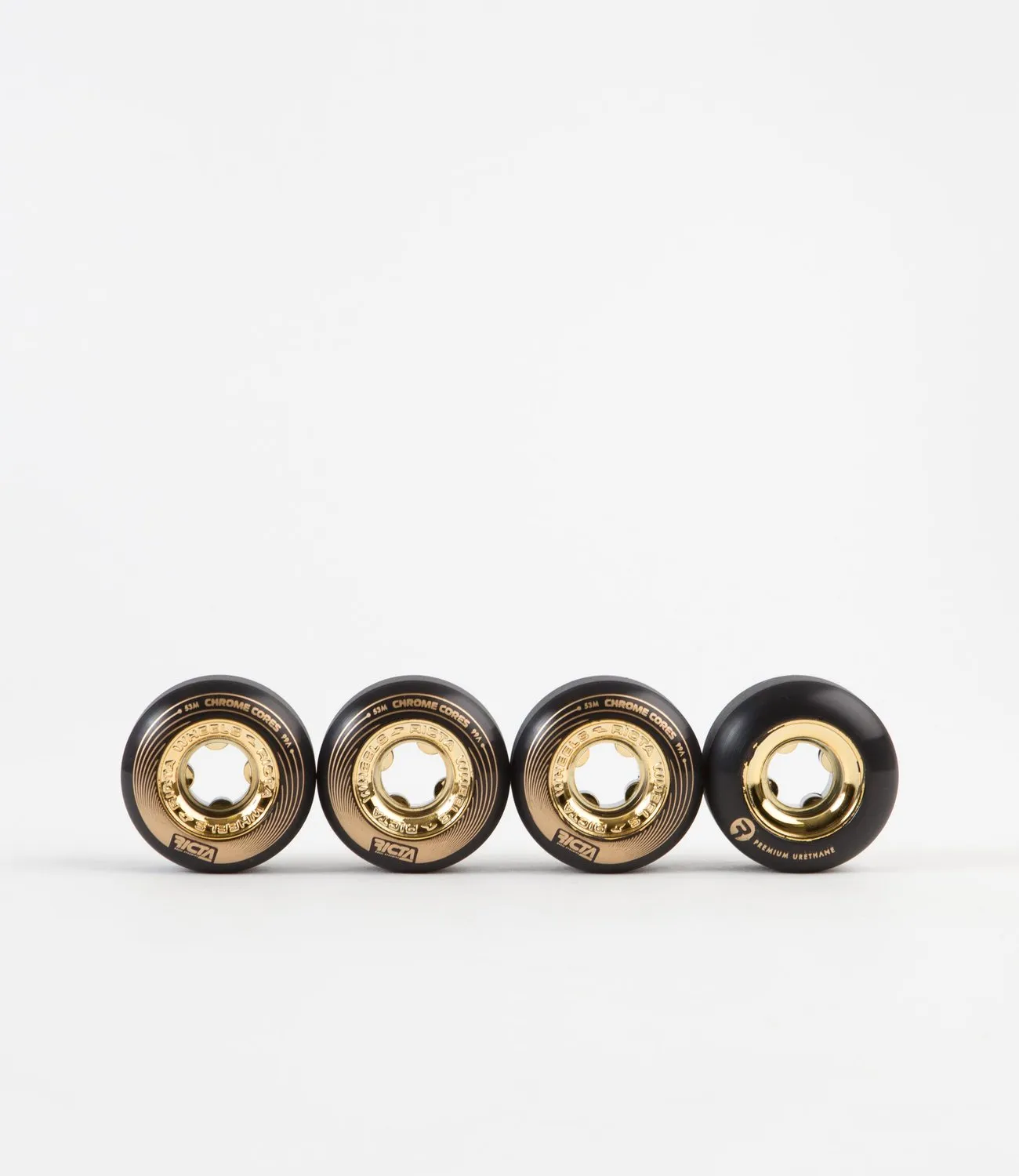 Ricoa Wheels Crome Core - Black/Gold 52MM