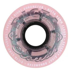 Ricta 55mm 78a Iridescent Clouds Pink Skateboard Wheels 4pk