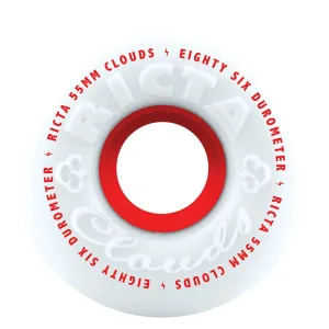 Ricta 55mm 86a Clouds Red Skateboard Wheels 4pk