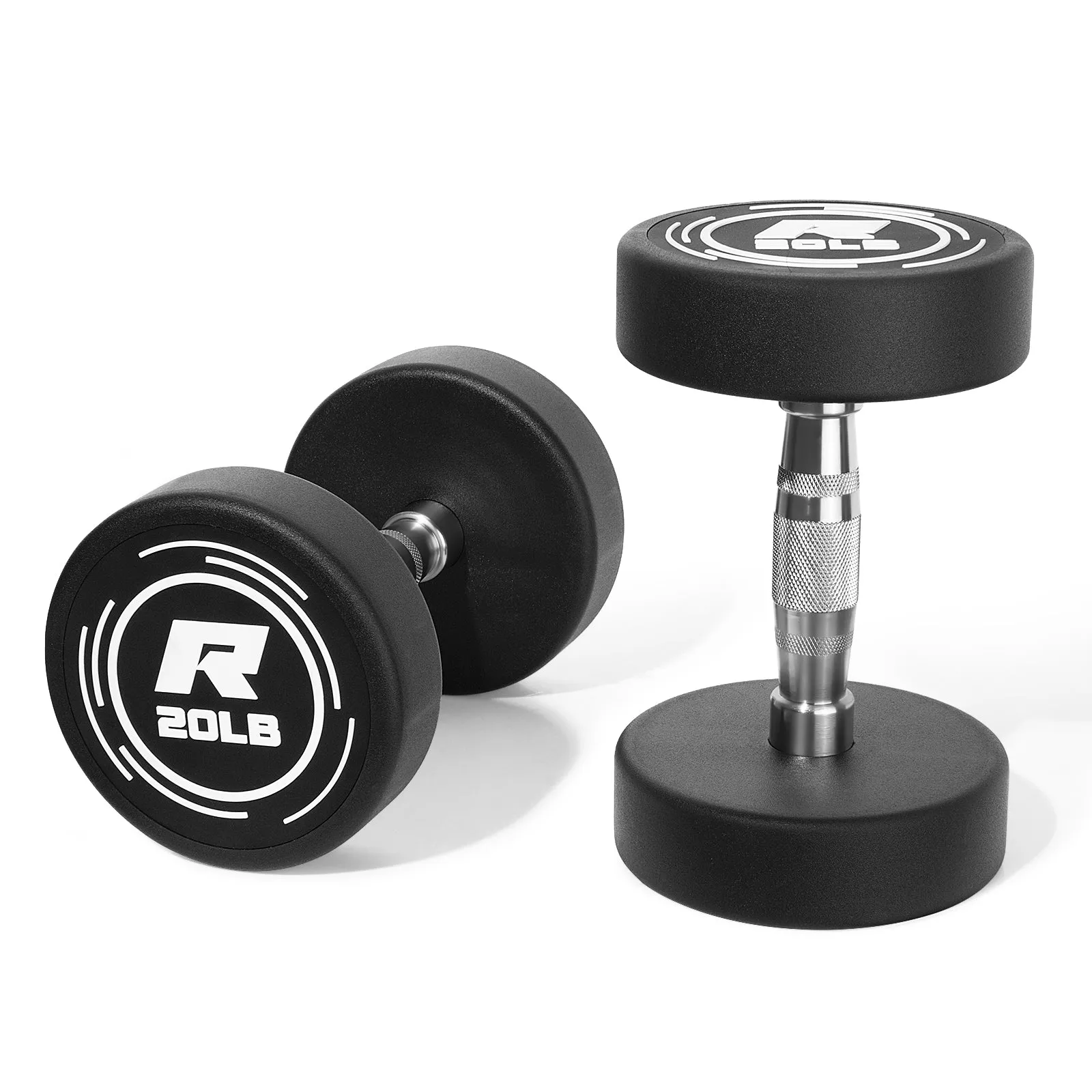 RitFit PVC-Coated Round Dumbbells in Pairs