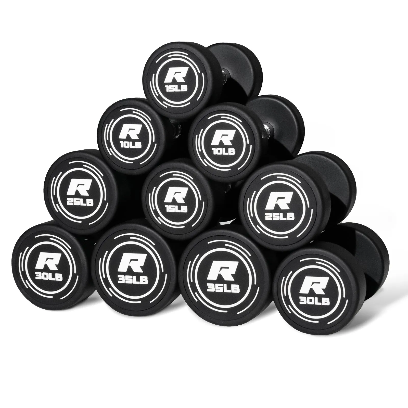 RitFit PVC-Coated Round Dumbbells in Pairs