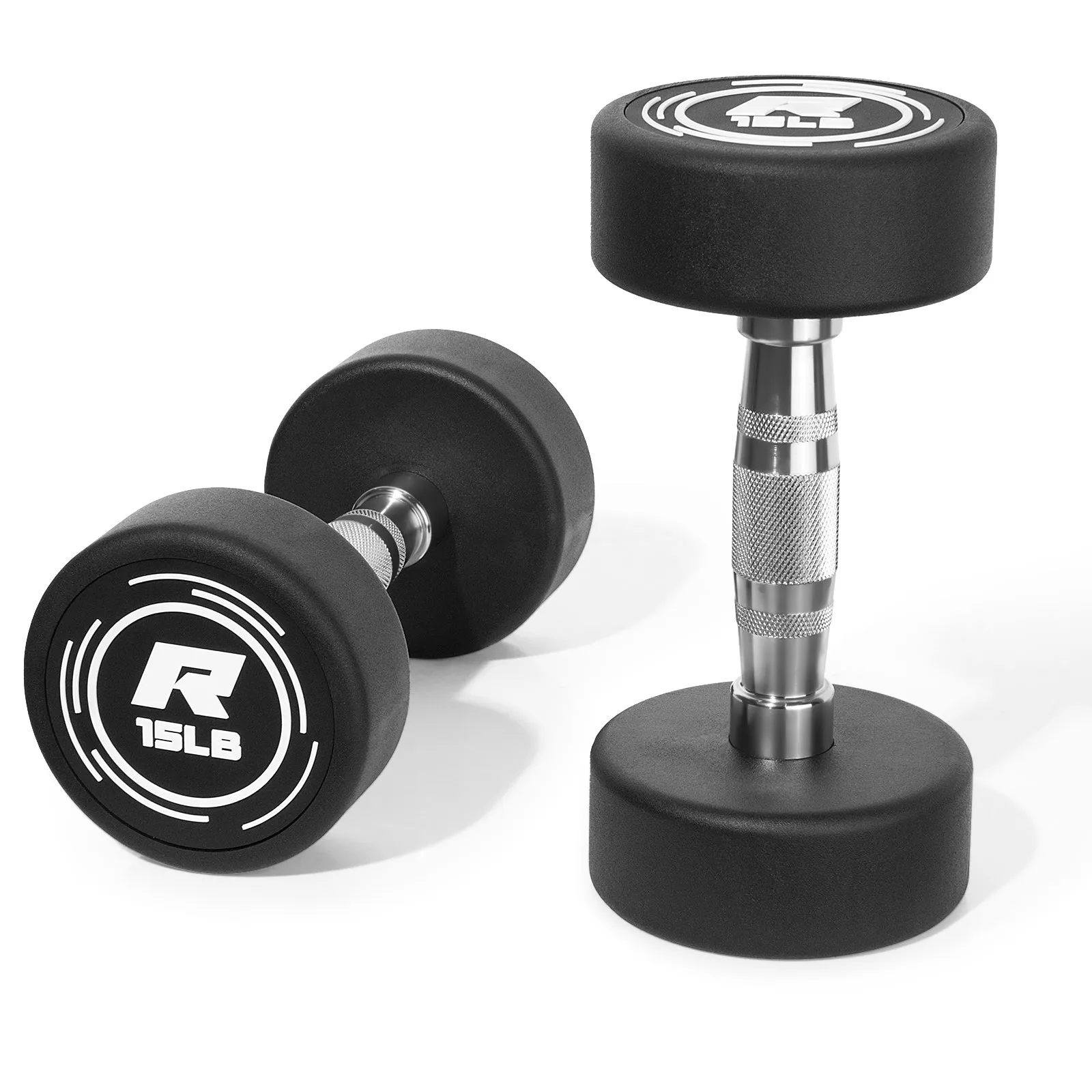 RitFit PVC-Coated Round Dumbbells in Pairs