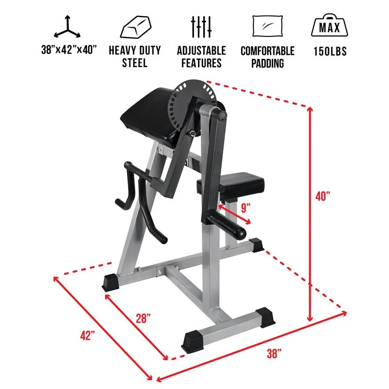 Seated Bicep - Tricep Curl Machine Plate Loaded