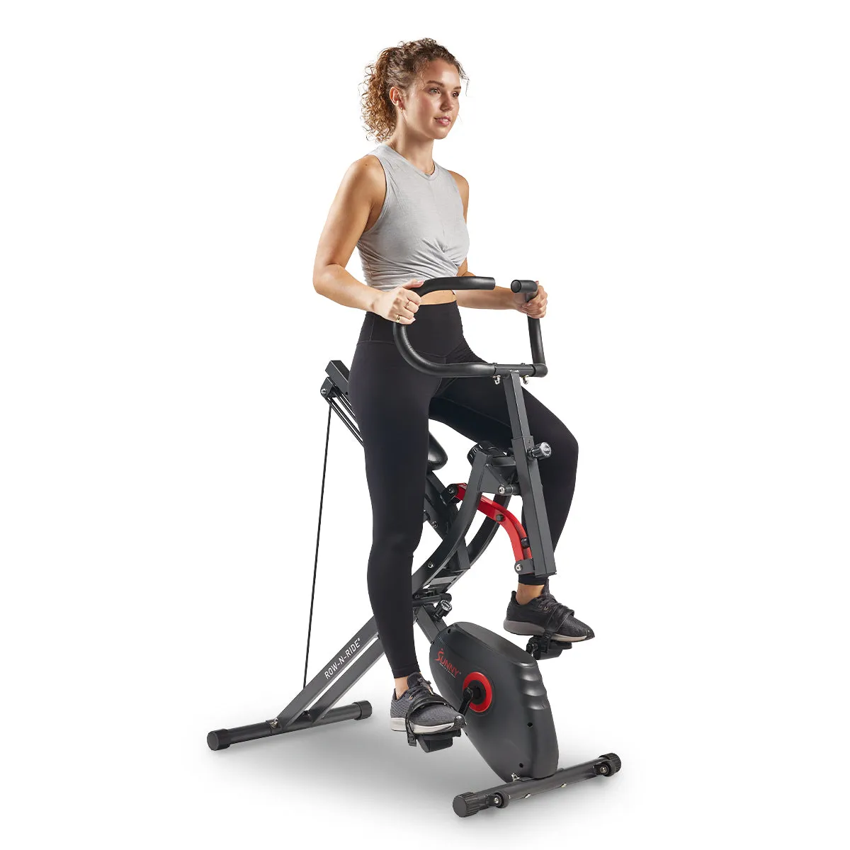 Smart 2 in 1 Upright Row-N-Ride® Squat Assist Trainer Machine and Exercise Bike