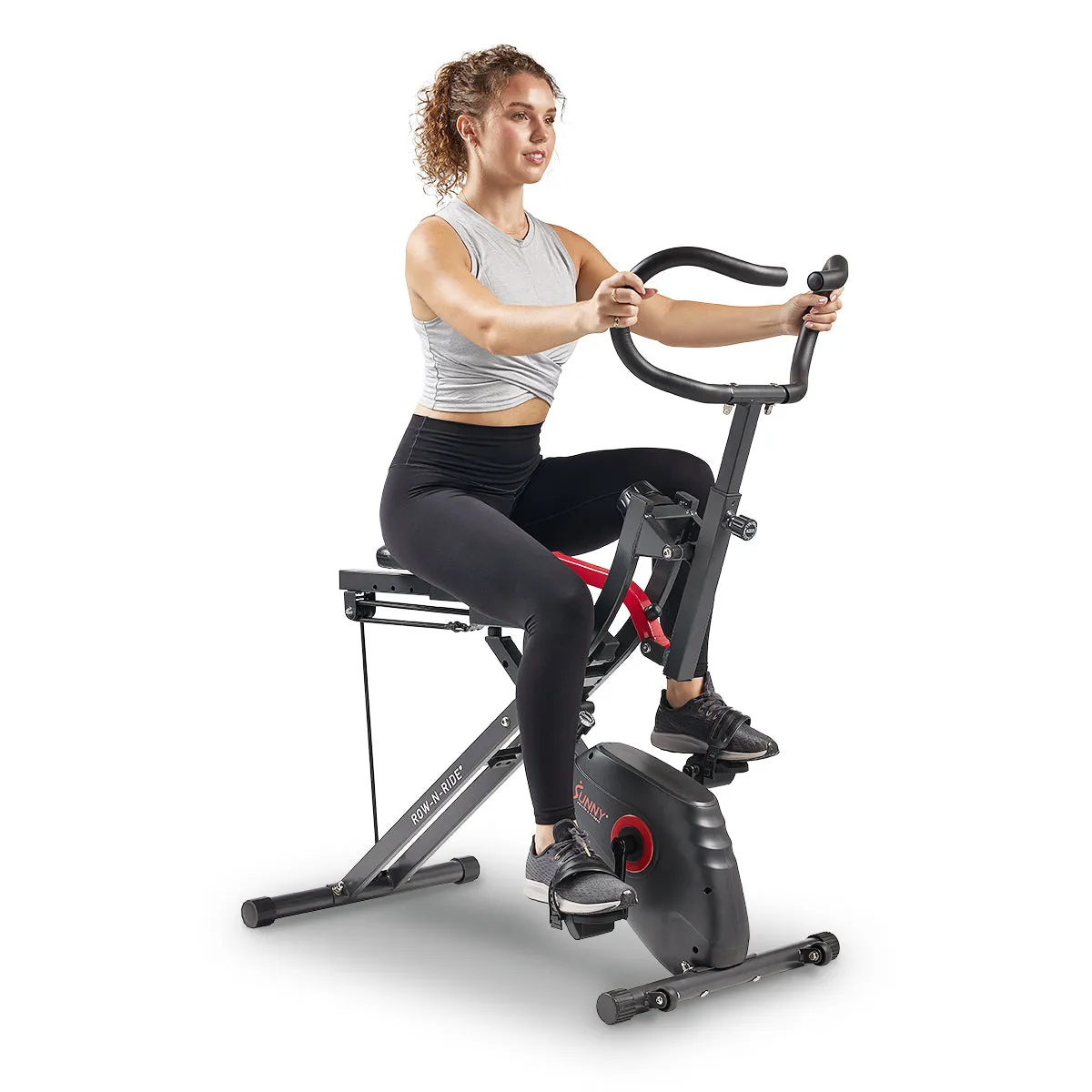 Smart 2 in 1 Upright Row-N-Ride® Squat Assist Trainer Machine and Exercise Bike