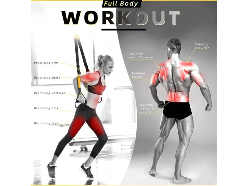 Suspension Training Kit Bodyweight Resistance Straps