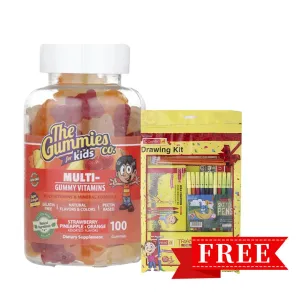 The Gummies Multi Gummy Vitamin For Kids 100s   Free Camlin Drawing Kit