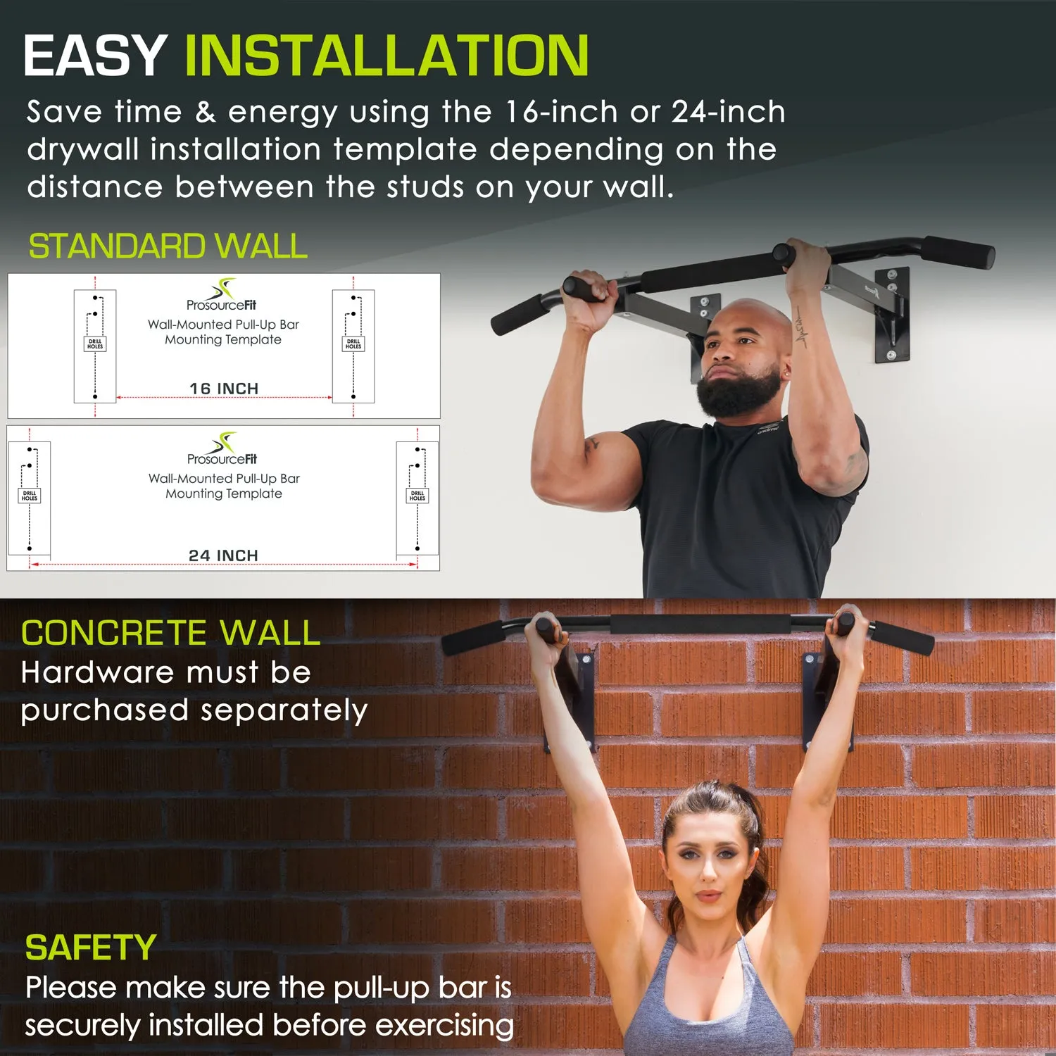 Wall-Mounted Pull-Up Bar