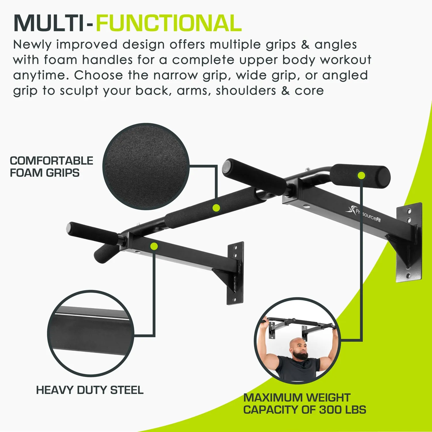 Wall-Mounted Pull-Up Bar