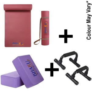 Yoga Mat, Yoga Bricks, Push-Up Bar